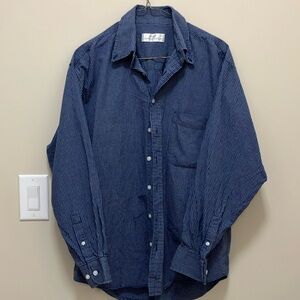 St Michael by M&S - Blue Check Button Down Long Sleeve Shirt